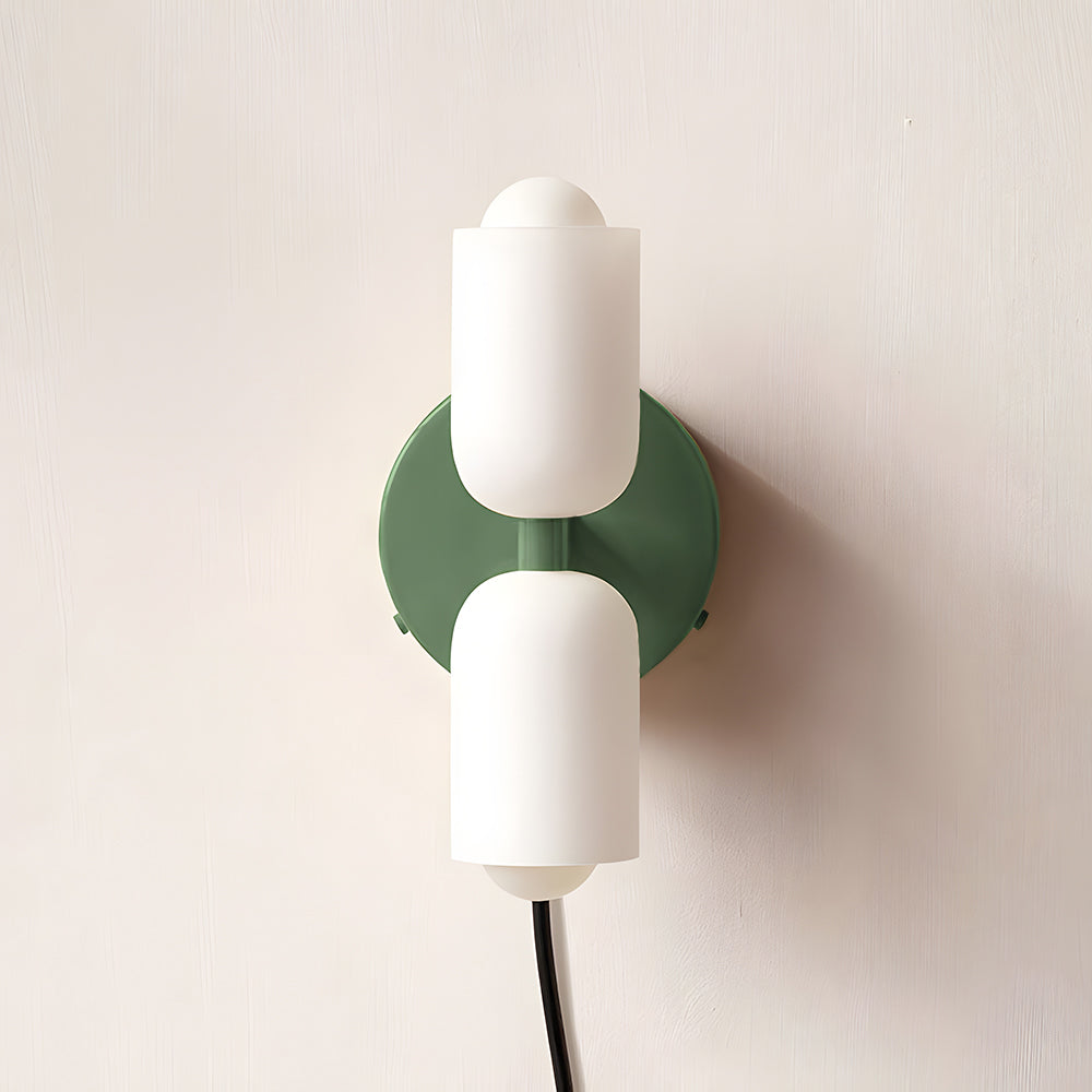Arandela de Parede Dupla Minimalista Crema
