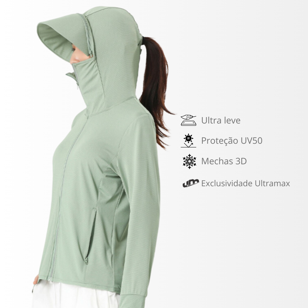 Jaqueta Ultra Ice - Unissex UV50+ Refrescante protegendo dos raios solares