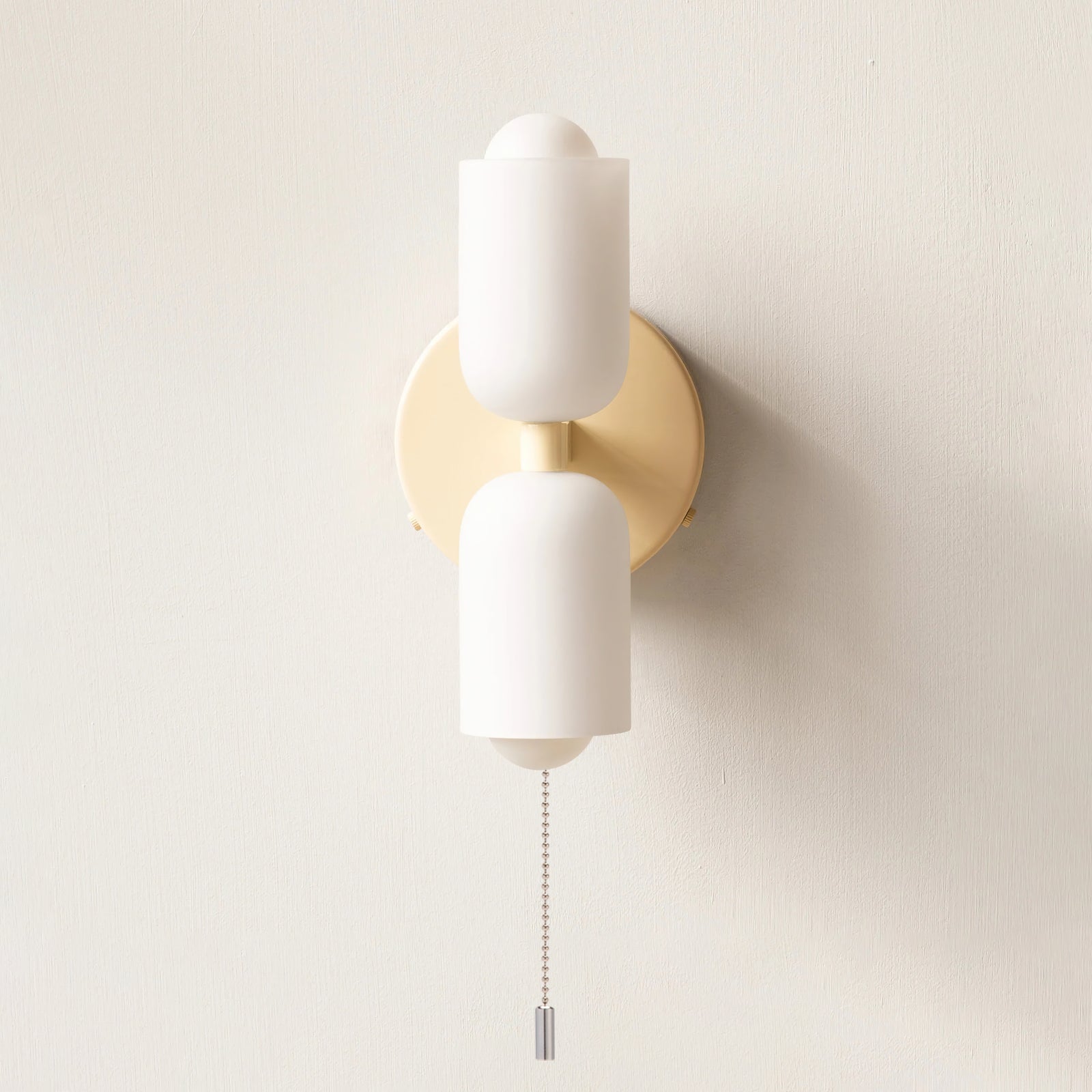 Arandela de Parede Dupla Minimalista Crema