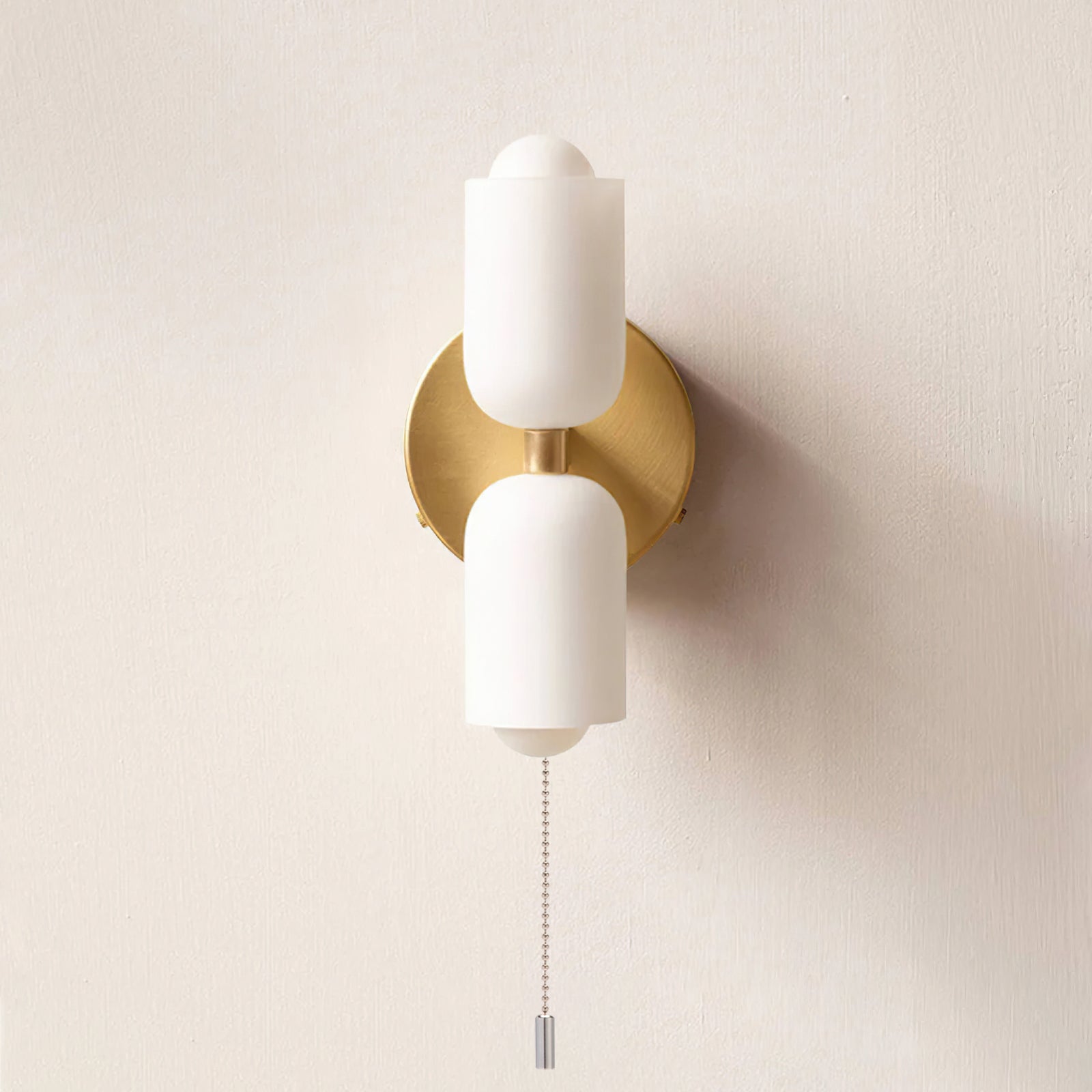 Arandela de Parede Dupla Minimalista Crema