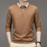 Camisa Polo Comprida Minimalista & Gola Sofisticada